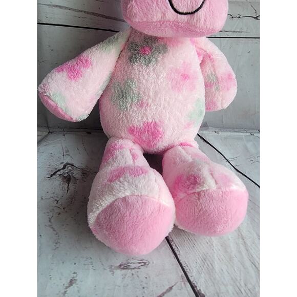 Baby Essential Pink Giraffe Floral Design Stuffed Animal Plush 16 Inch - Picture 3 of 9